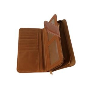 Brown leather purse