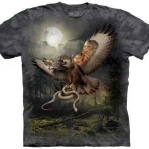 TWO HEADED WOLFALCON ADULT T SHIRT BY THE MOUNTAIN