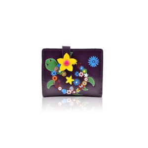Flower-Turtle-Small-Purse---Purple