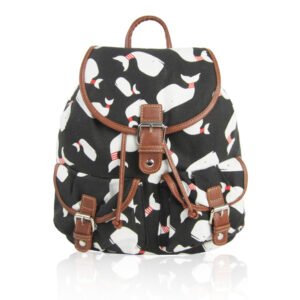 Whale Retro Rucksack Black