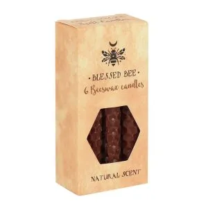 PACK OF 6 BROWN BEESWAX SPELL CANDLES