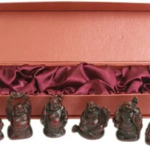 6 oriental chinese laghing lucky buddhas set