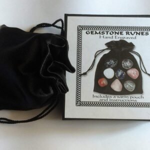 Boxed Crystal Rune/Oracle Stone Set /Comes With Pouch & Instructions