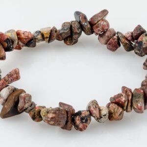 Leopardskin Jasper Gem Chip Bracele