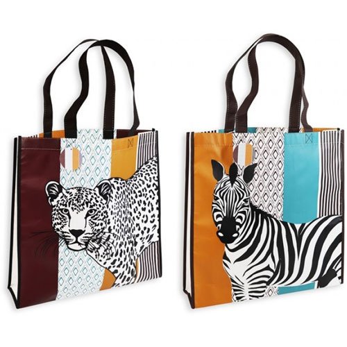 LEOPARD/ZEBRA REUSABLE SHOPPING BAG