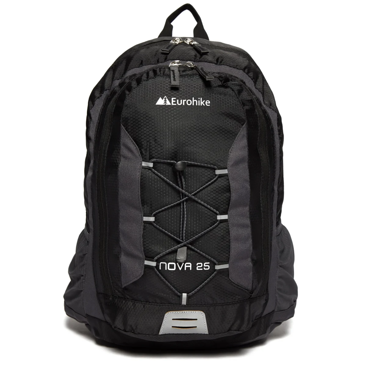 Eurohike Nova black 25 Litre Daysack with Tri-Flow Travel Bag Pack, Travel Bag
