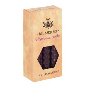 PACK OF 6 PURPLE BEESWAX SPELL CANDLES