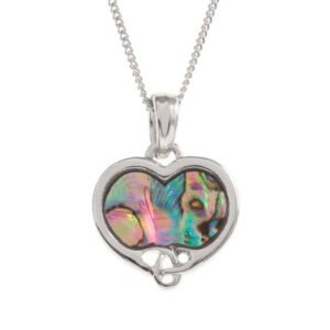 Tide Jewellery inlaid Paua shell Celtic heart pendant