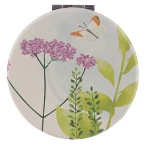 Collectable Botanical Butterfly Design Compact Mirror